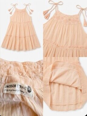 Jackson Rowe Peach Tie-Shoulder Mini Dress
